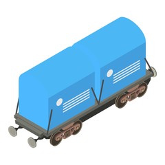 Wagon icon, isometric 3d style