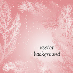 Winter background with branches