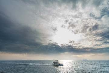 Clouds passing over the Marmara Sea