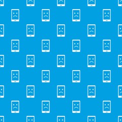 Dead phone pattern seamless blue