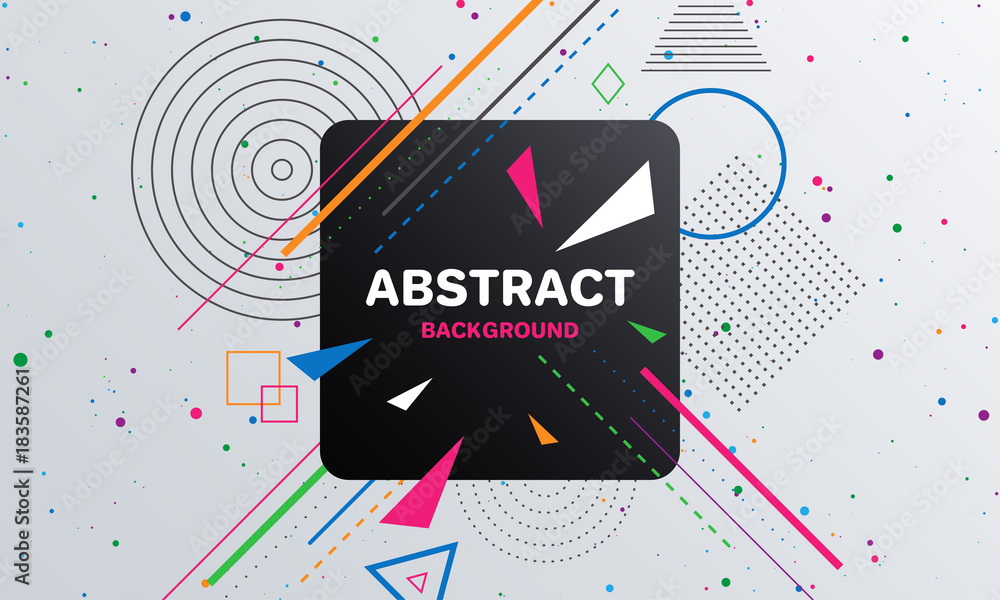 Poster abstract geometric pattern background with square.