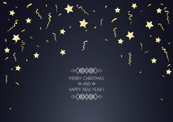 Christmas magic banner with a scattering of stars. Vector illustration.
