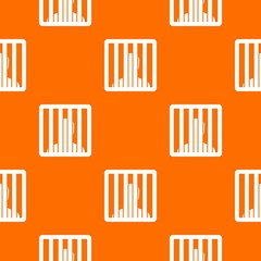 Man behind jail bars pattern seamless