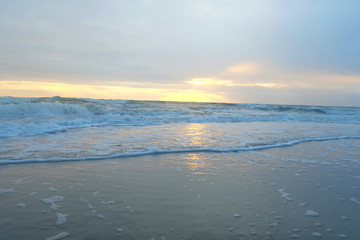 Fototapeta na wymiar Beach and tropical sea on morning and sunrise.