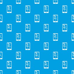 Cracked phone pattern seamless blue