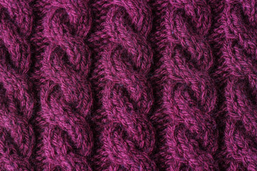 Close up of purple wool textile