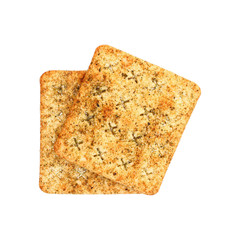 square seaweed crackers isolated on white