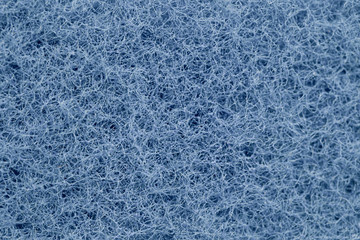 texture of blue washing kitchen sponge