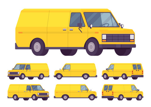 Yellow van set