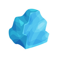 Blue icy cliff, iceberg vector Illustration