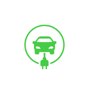 electric car charging station icon