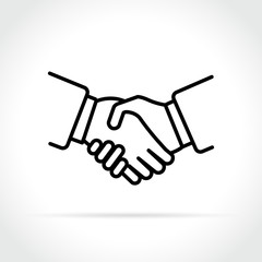 handshake icon on white background