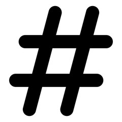 Obraz premium hashtag icon on white background