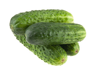 cucumbers isolated on white background