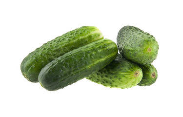 cucumbers isolated on white background