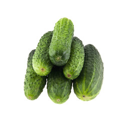 cucumbers isolated on white background
