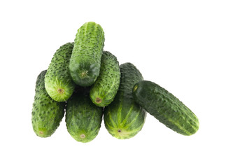 cucumbers isolated on white background