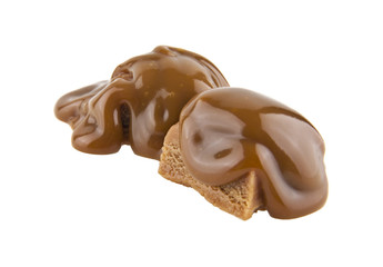 caramel isolated on white background