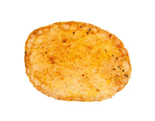 potato chips isolated on a white background