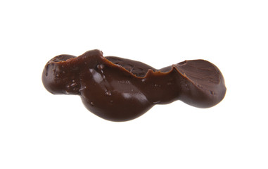 chocolate stains isolated on white background