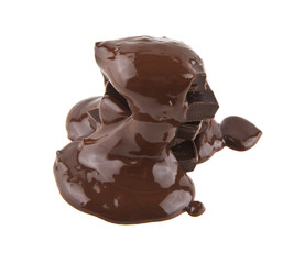 chocolate isolated on white background closeup