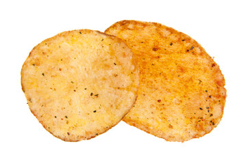 potato chips isolated on a white background