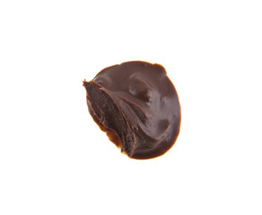 chocolate stains isolated on white background
