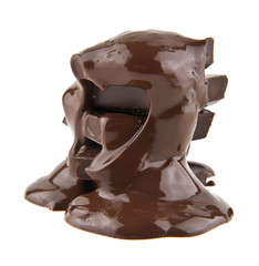chocolate isolated on white background closeup