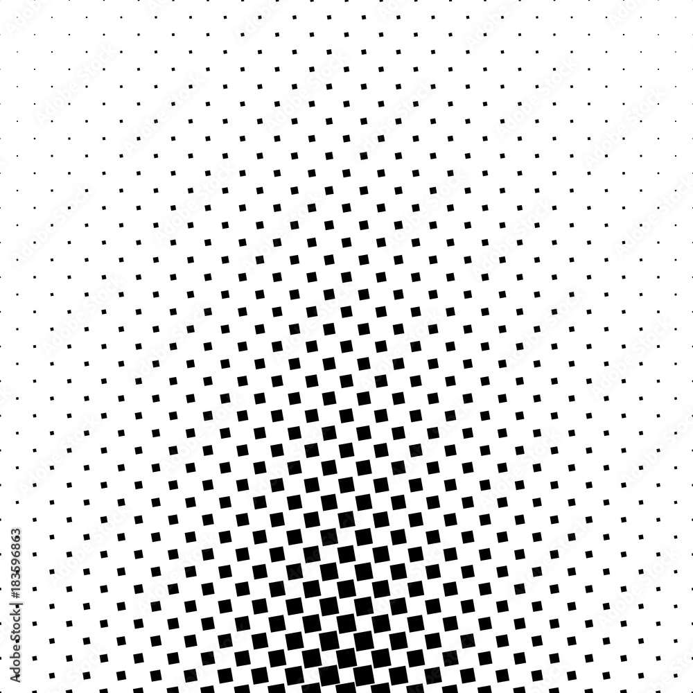 Poster Monochromatic abstract square pattern background - black and white geometrical vector illustration from angular squares