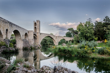 Fototapeta premium Bridge of Besalu, Gerona, Spain