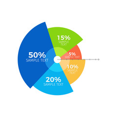 Infographic and Ratio of Parts Vector Illustration