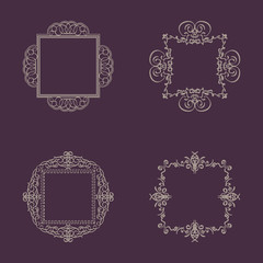 Business flourish signs and classic border of logo.