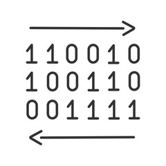 Data transfer linear icon