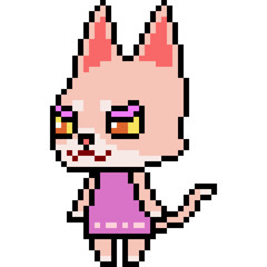 Fototapeta premium vector pixel art cat