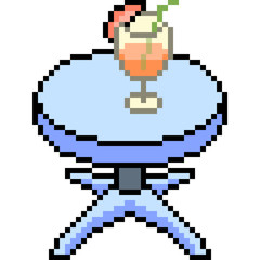 vector pixel art juice drink