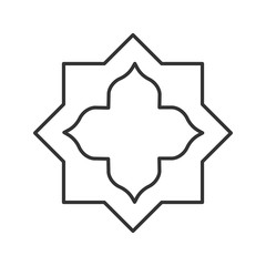 Islamic star linear icon