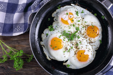 eggs sprinkled with ground black pepper