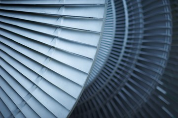 Turbine blades jet engine aircraft © sandsun
