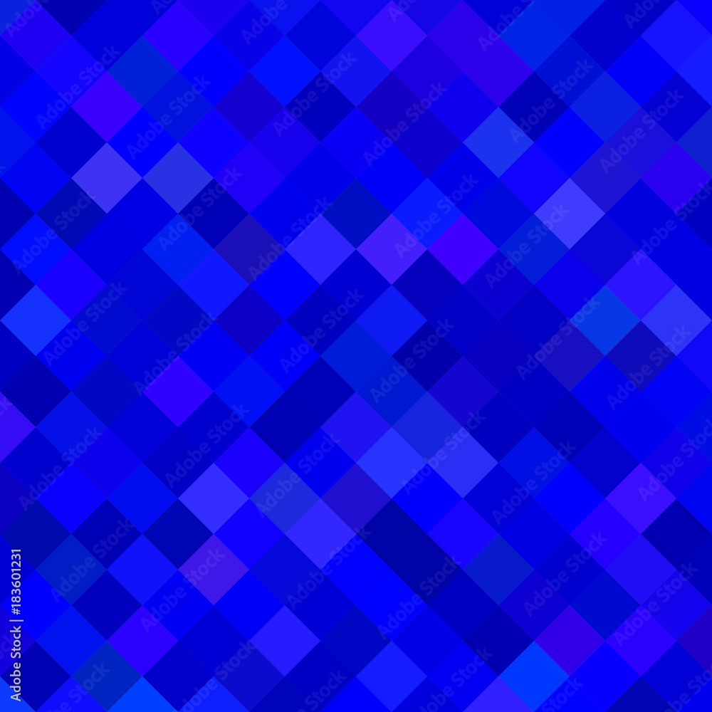 Poster abstract diagonal square pattern background - geometrical vector design from squares in dark blue to