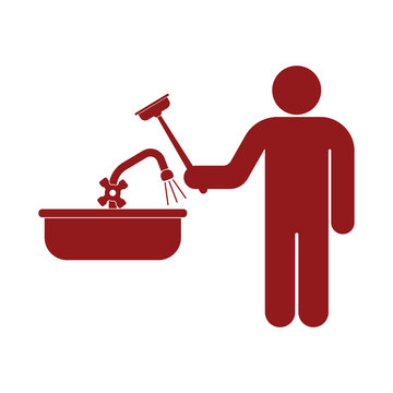 Plumbing work symbol icon