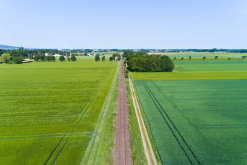 Obraz premium Bahnschienen aus der Luft