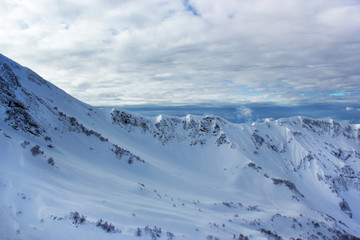 Mountains in winter season, Sochi