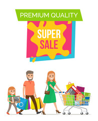 Premium Quality Super Banner Vector Illustration
