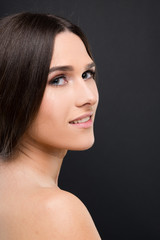 Obraz premium Fashion model portrait in side view