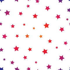 Star seamless pattern. Modern colorful background. Chaotic elements. Abstract geometric shape texture. Effect of sky. Design template for wallpaper,wrapping, textile. Vector Illustration