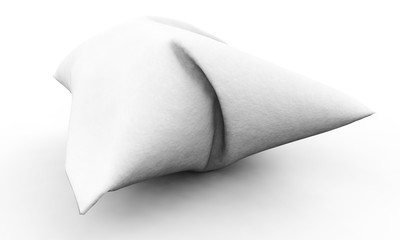 Pillows isolated on white background 3d render