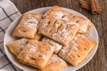 Puff pastry with peach jam