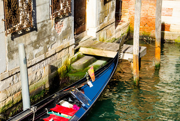 Fototapeta na wymiar Close-up on Venetian gondola