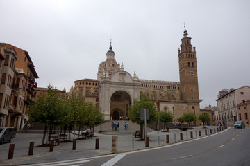 Obraz premium Tarazona cathedral square
