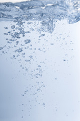 Underwater with bubbles